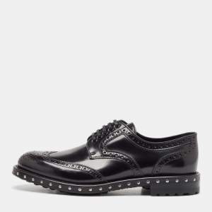 Pre Owned Dolce & Gabbana Black Leather Brogue Derby Size 41
