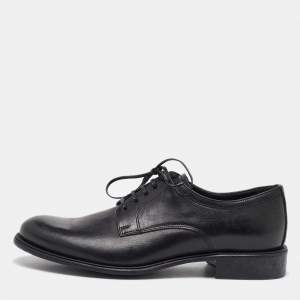 Dolce & Gabbana Black Leather Lace Up Derby Size 41.5