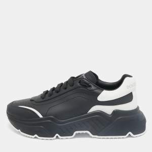 Pre Owned Dolce & Gabbana Black Leather Daymaster Sneakers Size 41