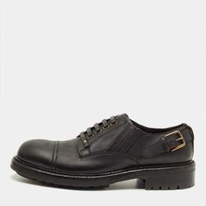 Pre Owned Dolce & Gabbana Bernini Size 45 Black Leather Derby