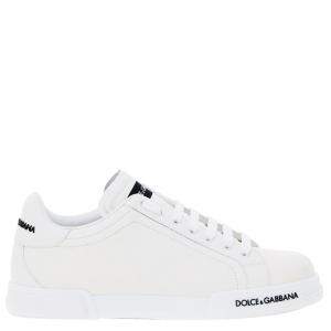 Pre Owned Dolce & Gabbana White Portofino Leather Sneakers Size 41