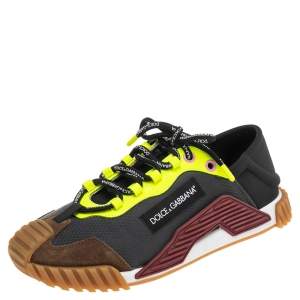 مملوكة مسبقًا حذاء رياضي إن إس 1  دولتشي أند غابانا كانفاس وقماش متعدد الألوان  سليب أون مقاس 43.5