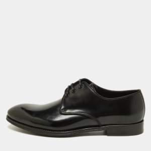 Dolce & Gabbana Black Leather Lace Up Derby Size 42