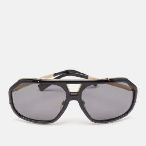 Dolce & Gabbana Black/Gold DG2167 Aviator Polarized Sunglasses
