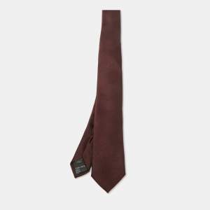 Dolce & Gabbana Burgundy Silk Skinny Tie