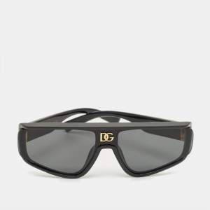 مملوكة مسبقًا Dolce & Gabbana Black DG6177 Shield Sunglasses