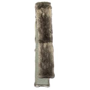 D&G Grey Fur And Cashmere Wrap Scarf