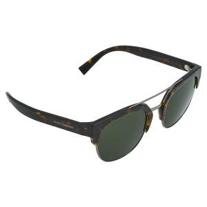 Dolce & Gabbana Brown Havana/ Green DG 4317 Clubmaster Sunglasses