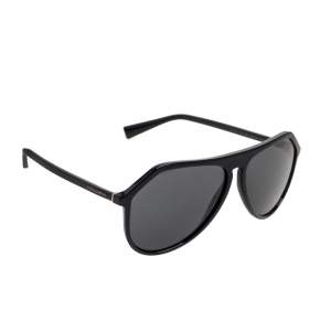 نظارة شمسية دولتشي & غابانا  DG4341  سوداء بيضاوية الشكل