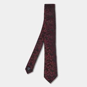 Dolce & Gabbana Bicolor Floral Jacquard Silk Tie