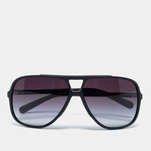 Pre Owned Dolce & Gabbana Black Gradient DG6081 Avaitor Sunglasses