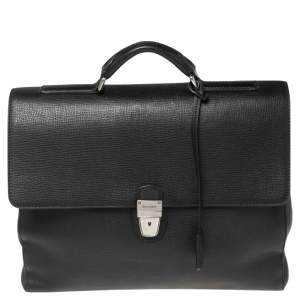 Dolce & Gabbana Black Leather Briefcase 