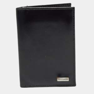 Dolce & Gabbana Black Leather Bifold Card Holder