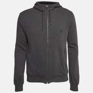 Dolce & Gabbana Grey Cotton Knit Hoodie S