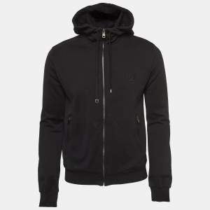 Pre Owned Dolce & Gabbana Black Crest Detail Cotton Hoodie S