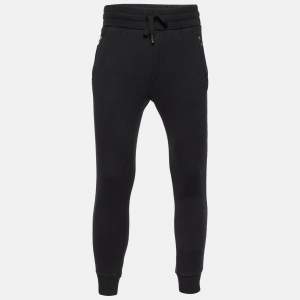 Dolce & Gabbana Black Cotton Jogger Pants XS