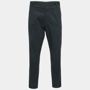 Pre Owned Dolce & Gabbana Black Cotton Tailored Trousers XXXL 