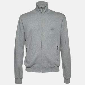 Dolce & Gabbana Grey Cotton Zip Up Jacket M
