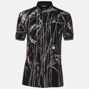 Dolce & Gabbana Multicolor Printed Cotton Polo T-Shirt XS