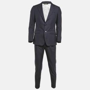 Dolce & Gabbana Navy Blue Wool Sartoria Pants Suit XXS