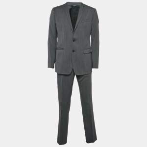 Dolce & Gabbana Grey Wool Tailored Pants Suit M