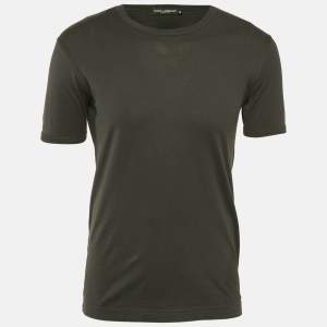 Pre Owned Dolce & Gabbana Dark Grey Jersey Crew Neck T-Shirt S