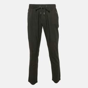 Dolce & Gabbana Black Wool Gabardine Trousers M