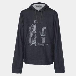 Dolce & Gabbana Blue Cotton James Dean Sweatshirt XXXL