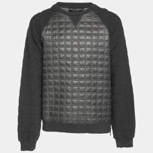 Dolce & Gabbana Grey Nylon Cotton Sweatshirt S