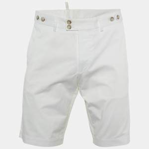 Dolce & Gabbana White Cotton Bermuda Shorts L