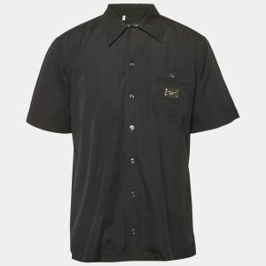Dolce & Gabbana Black Cotton Short Sleeve Shirt M