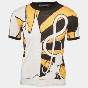 Dolce & Gabbana Multicolor Printed Cotton Crew Neck T-Shirt S