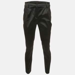 Dolce & Gabbana Black Satin Formal Trousers M