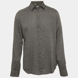 Pre Owned Dolce & Gabbana Black Cotton Button Front Shirt XL