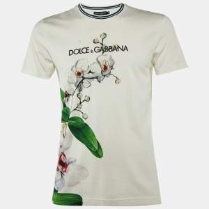 Dolce & Gabbana Multicolor Printed Cotton Crew Neck T-Shirt S