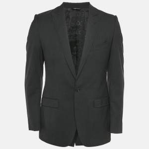 Pre Owned Dolce & Gabbana Black Wool Single Breasted Blazer S
