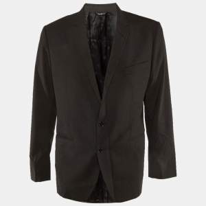 Pre Owned Dolce & Gabbana Grey Wool Single Breasted Martini Blazer XXL
