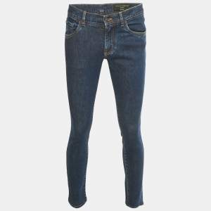 مملوكة مسبقًا بنطلون دولتشي أند غابانا دنيم أزرق عادي مقاس متوسط (ميديم)