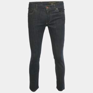 Pre Owned بنطلون جينز دولتشي أند غابانا دينم أزرق ضيق مقاس وسط 32 بوصة