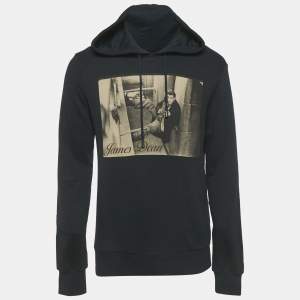 Pre Owned Dolce & Gabbana Navy Blue James Dean Graphic Cotton Hoodie M
