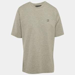 مملوكة مسبقًا Dolce & Gabbana Grey Jersey Reborn To Live T-Shirt M