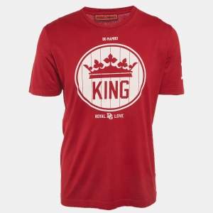 Pre Owned تي شيرت دولتشي أند غابانا جيرسي بلوحة الشعار أخضر مقاس متوسط