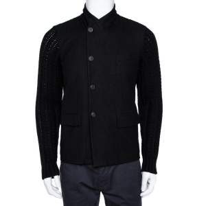 Dolce & Gabbana Black Double Breasted Wool Coat M