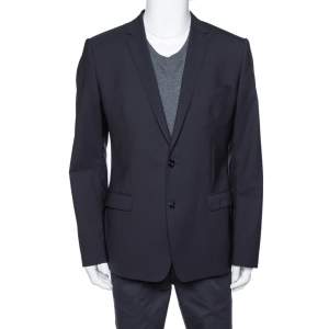 Pre Owned Dolce & Gabbana Navy Blue Wool Martini Tailored Jacket XL