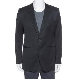 Pre Owned Dolce & Gabbana  Black Wool Tailored Sports Jacket XL