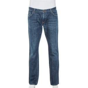 Pre Owned بنطلون جينز دولتشي أند غابانا كلاسيك 14 دنيم كحلي مقاس كبير جدا