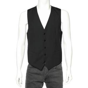 Dolce & Gabbana Black Wool Sleeveless Vest M