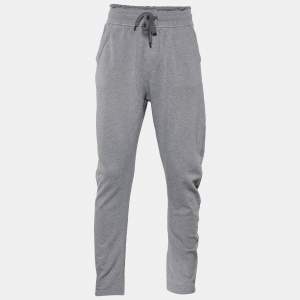 مملوكة مسبقًا Dolce & Gabbana Grey Cotton Knit Joggers L
