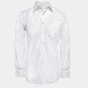 Pre Owned Dolce & Gabbana Ecru Cotton Button Front Shirt M