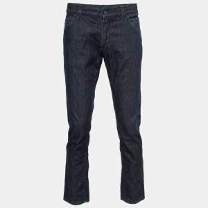 Pre Owned Dolce & Gabbana Deep Blue Denim Classic 16 Jeans L Waist 34"